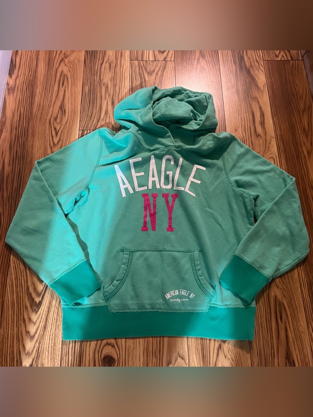 American Eagle Women’s Green Hoodie - size XL